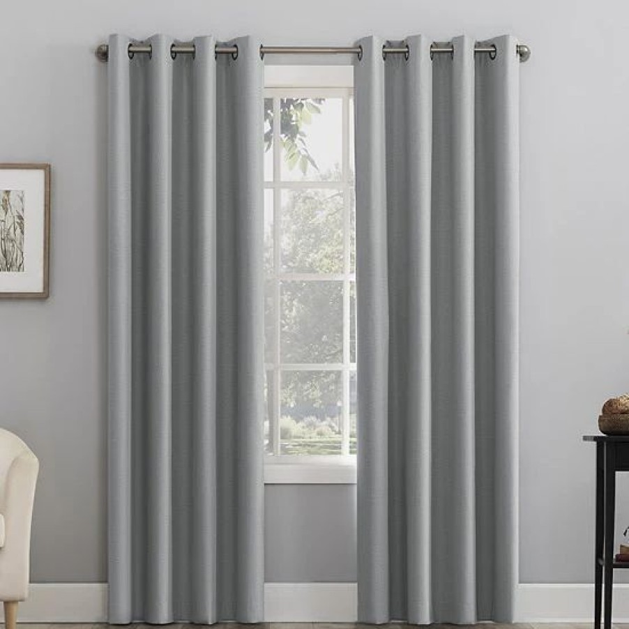 Home Decor * | Sonoma Goods For Life Recycled Polyester Strie Texture 100% Blackout Grommet Window Curtain