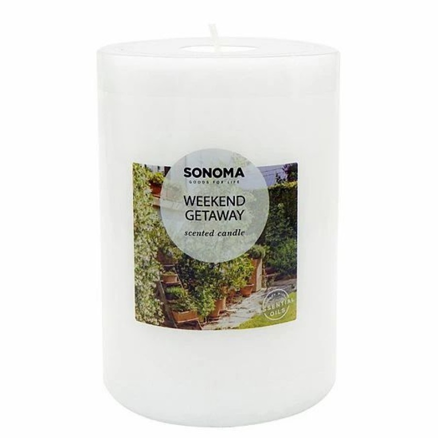 Home Decor * | Sonoma Goods For Life 3 X 4 Weekend Getaway Pillar Candle