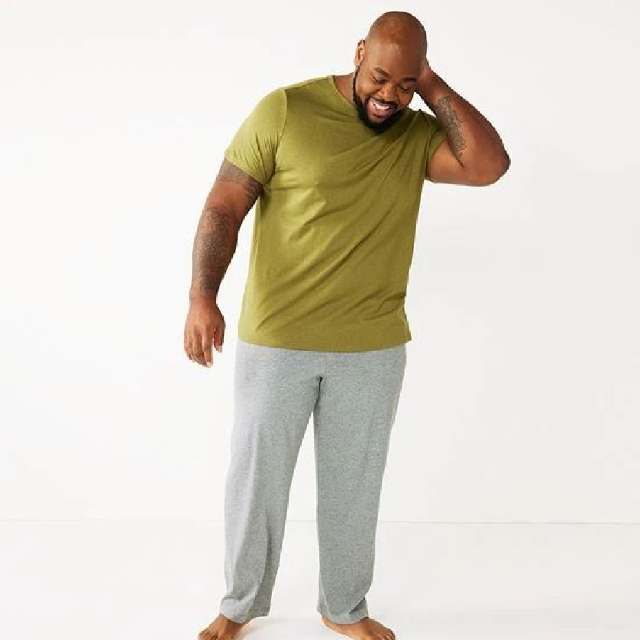 Mens * | Big & Tall Sonoma Goods For Life Crewneck Tee & Sleep Pants Set