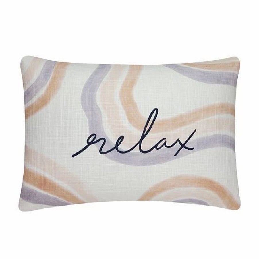 Home Decor * | Sonoma Goods For Life Relax Brushstrokes Feather Fill Throw Pillow