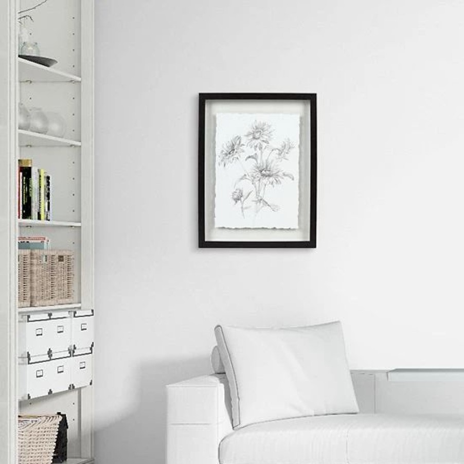 Home Decor * | Sonoma Goods For Life Shadowbox Drawn Sunflowers