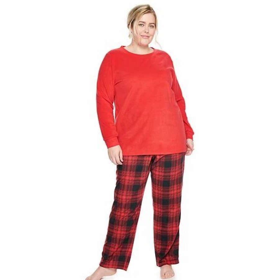 Mens * | Plus Size Sonoma Goods For Life Microfleece Pajama Set