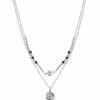 Womens * | Sonoma Goods For Life 2 Row Blue Beaded Radial Starburst Pendant Necklace