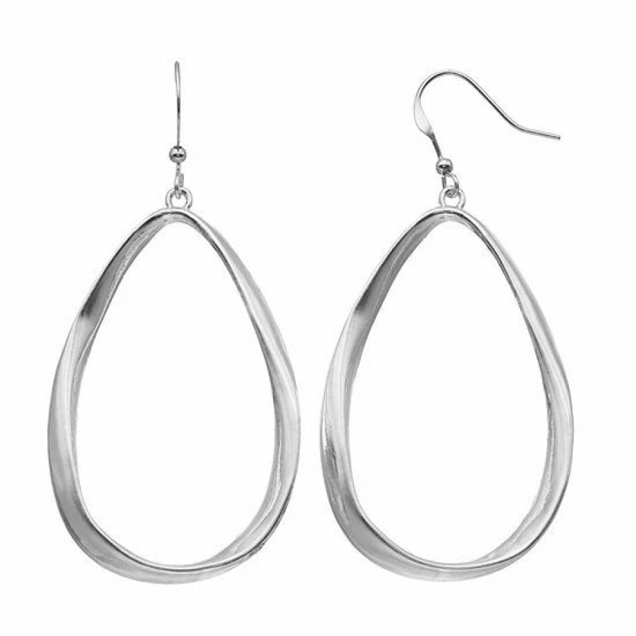 Womens * | Sonoma Goods For Life Twisted Open Teardrop Earrings