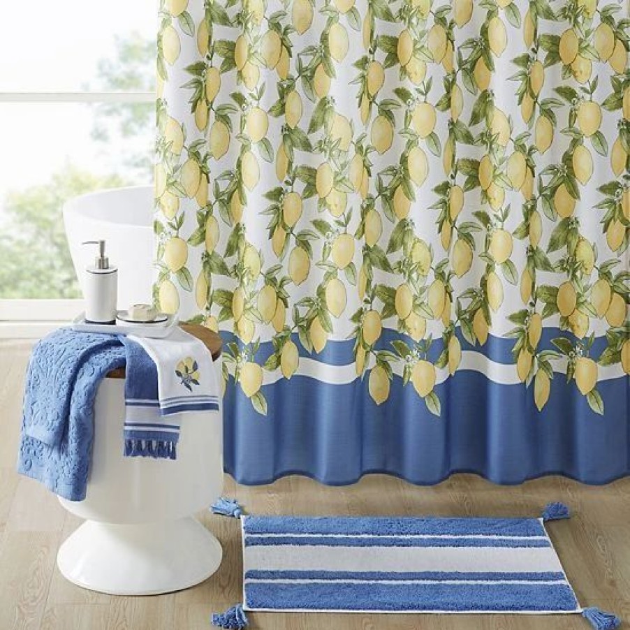 Bed & Bath * | Sonoma Goods For Life Ryley Lemon Print Shower Curtain