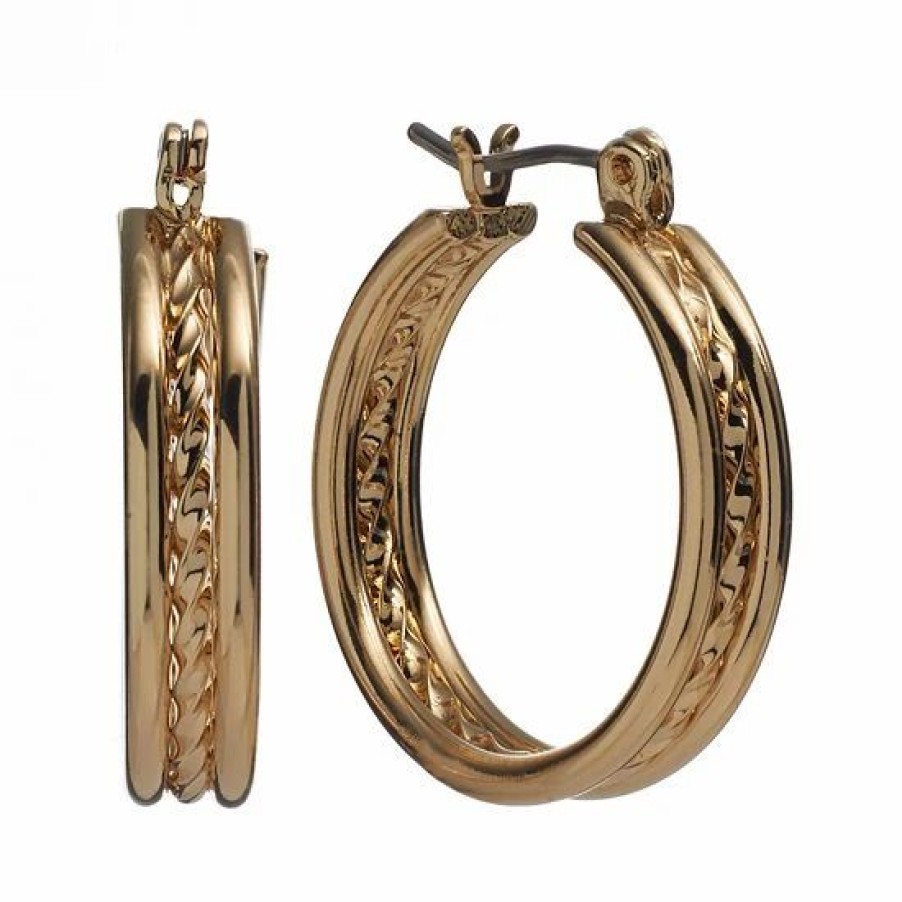 Womens * | Sonoma Goods For Life Twist Triple-Hoop Earrings