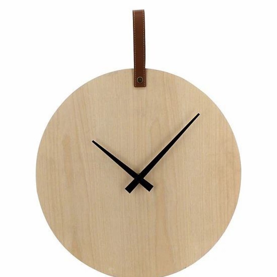 Home Decor * | Sonoma Goods For Life Faux Leather Wall Clock