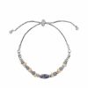 Womens * | Sonoma Goods For Life Silver Tone Nickel Free Semi-Precious Beaded Pull Tie Bracelet