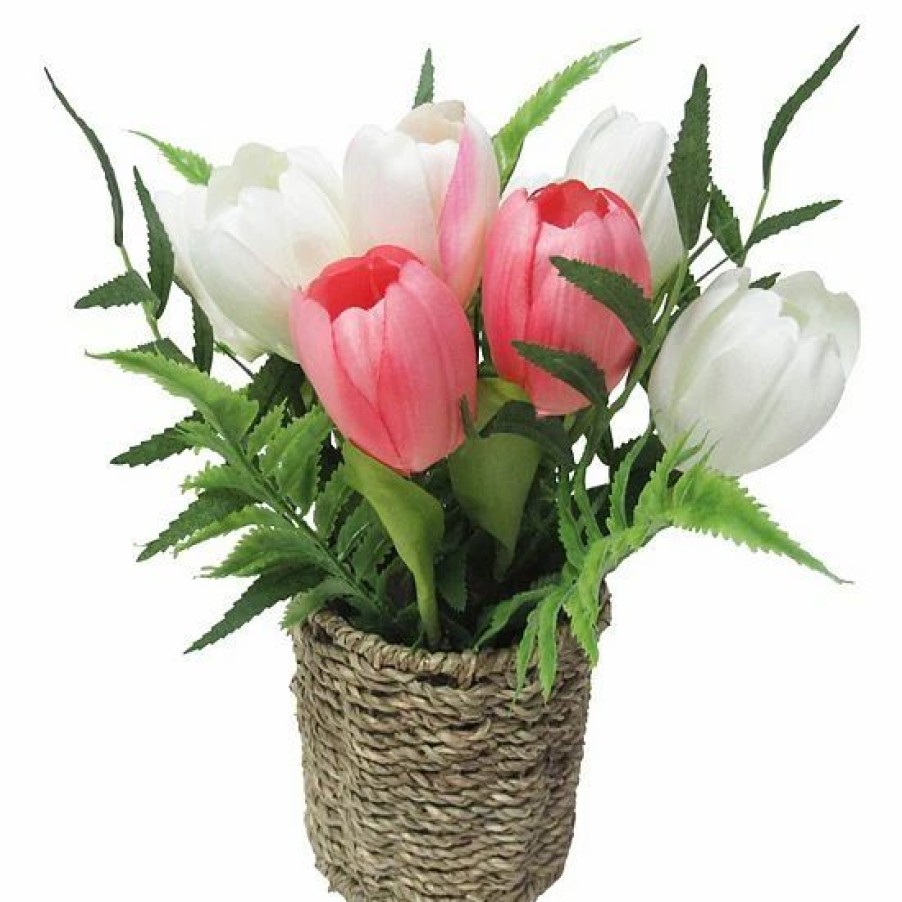 Home Decor * | Sonoma Goods For Life Artificial Mixed Tulip Fern Arrangement Table Decor