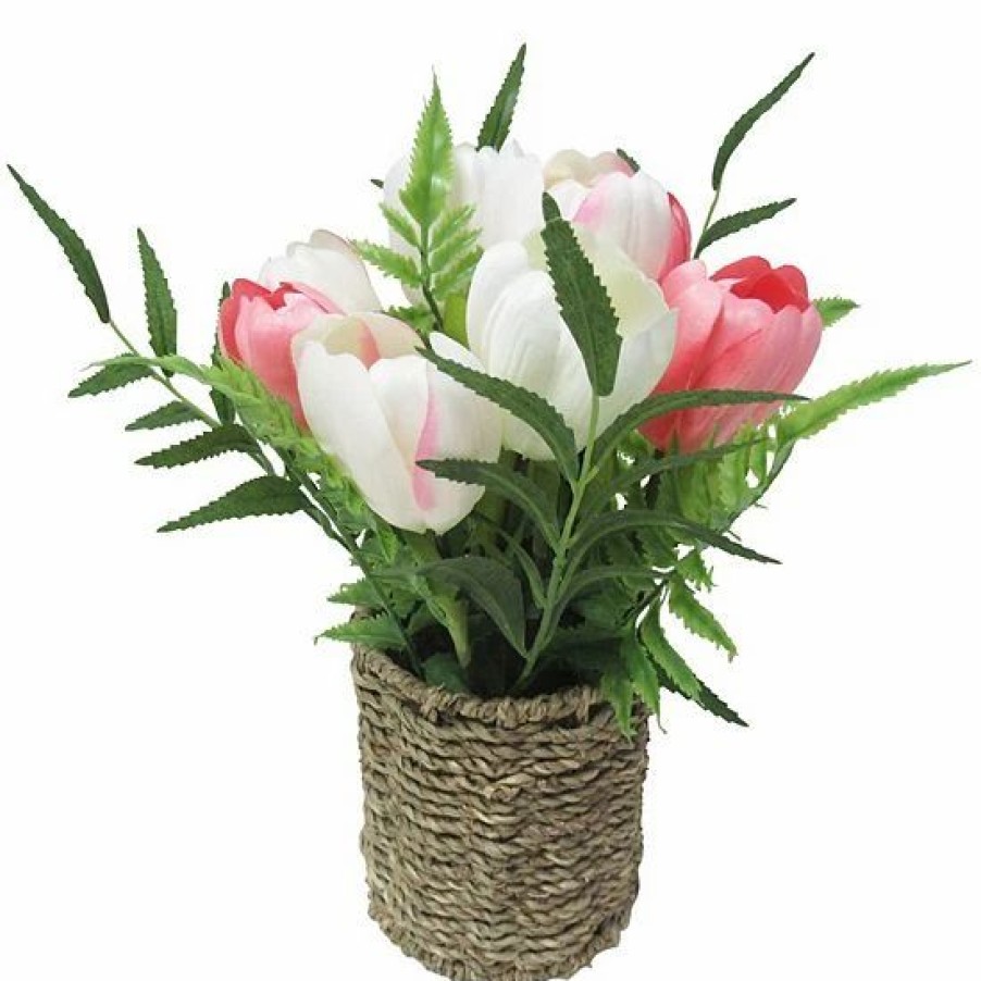 Home Decor * | Sonoma Goods For Life Artificial Mixed Tulip Fern Arrangement Table Decor