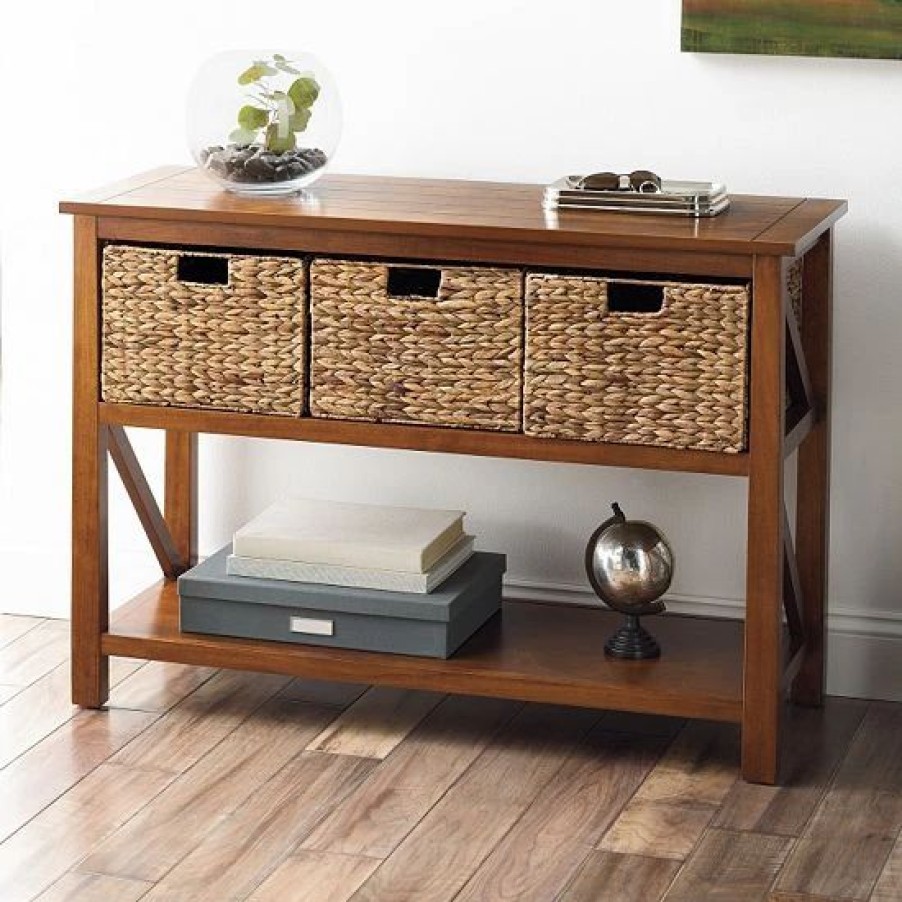 Furniture * | Sonoma Goods For Life Cameron Console Table 4-Piece Set Hazelnut