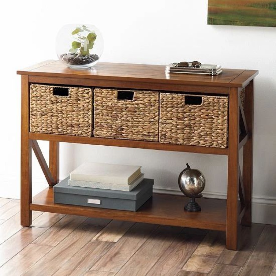 Furniture * | Sonoma Goods For Life Cameron Console Table 4-Piece Set Hazelnut