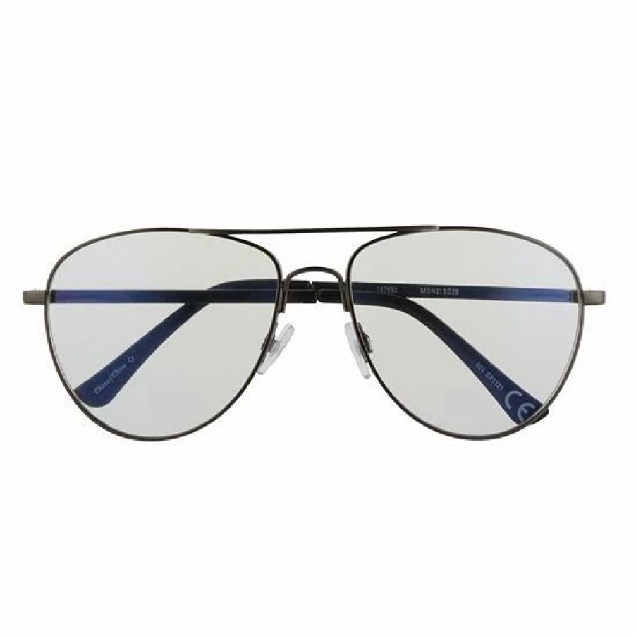 Mens * | Men'S Sonoma Goods For Life 58Mm Blue Light Metal Aviator Glasses