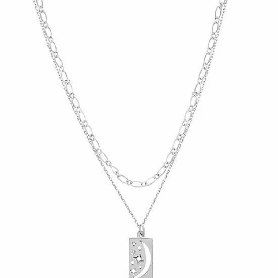 Womens * | Sonoma Goods For Life 2 Row Celestial Pendant Necklace