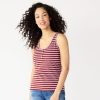 Mens * | Women'S Sonoma Goods For Life Striped Henley Tank