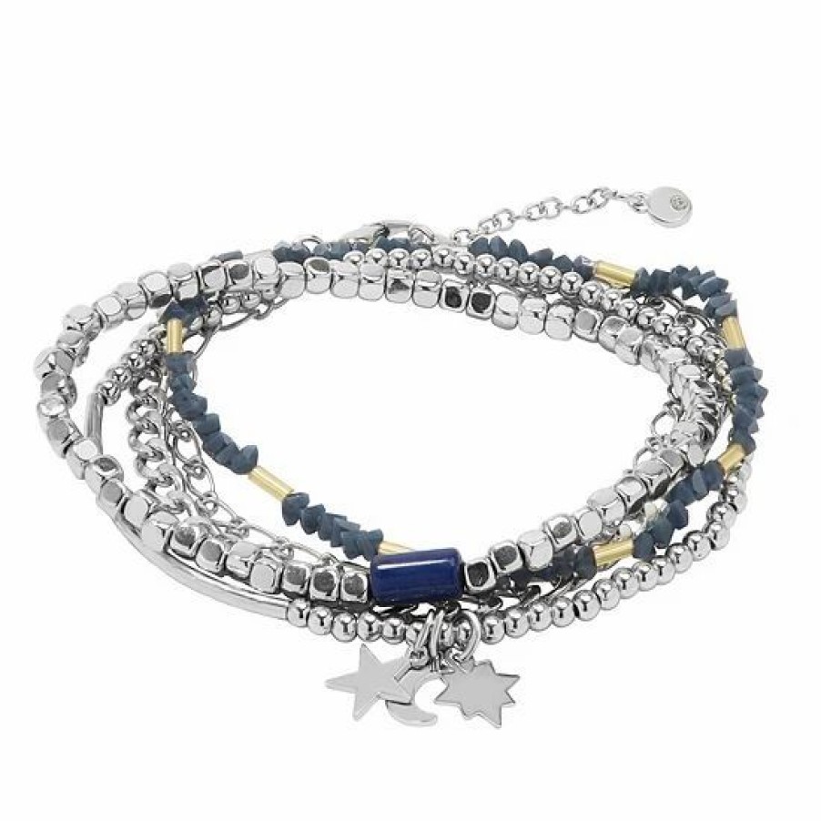 Womens * | Sonoma Goods For Life 4 Pack Blue Celestial Mixed Bracelet Set