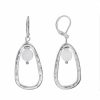 Womens * | Sonoma Goods For Life Hammered Silver Tone Quartz Drop Nickel Free Earrings