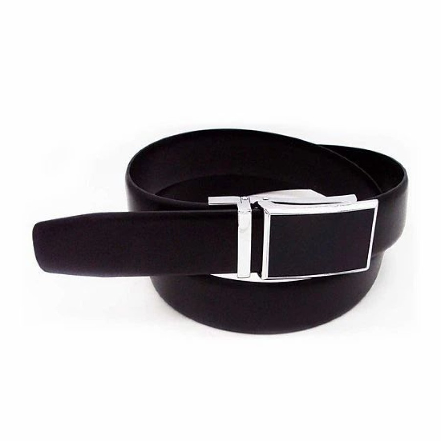 Mens * | Men'S Sonoma Goods For Life Black Ratchet Plaque Belt