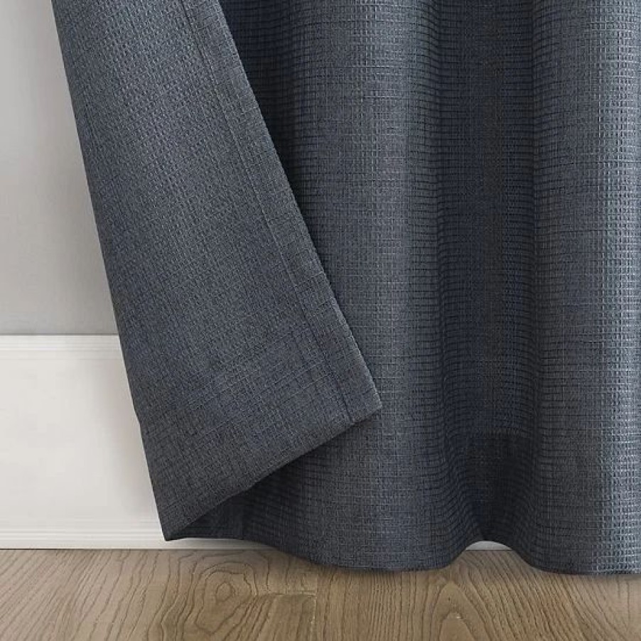 Home Decor * | Sonoma Goods For Life Recycled Polyester Tonal Grid Grommet Window Curtain