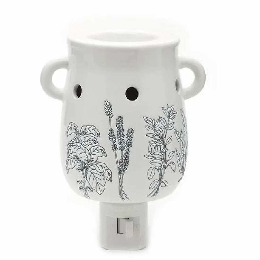 Home Decor * | Sonoma Goods For Life White Floral Outlet Wax Melt Warmer