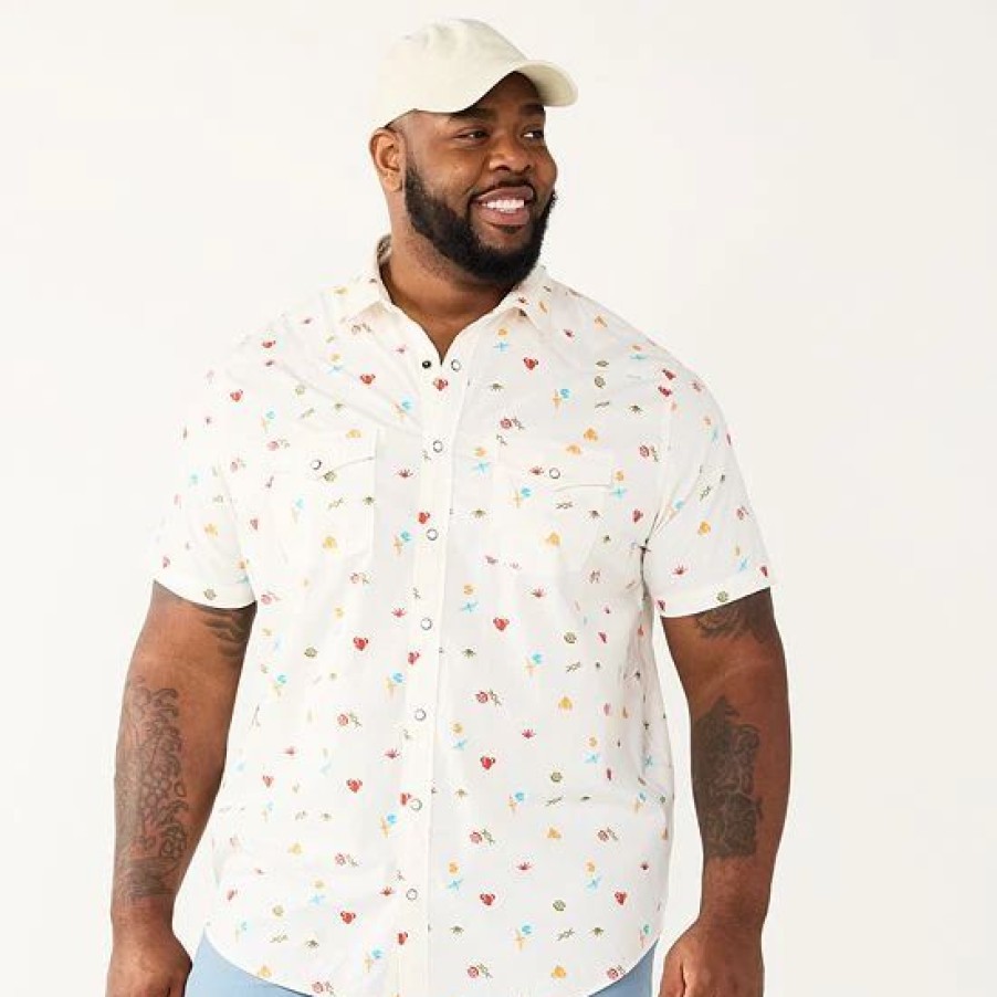 Mens * | Big & Tall Sonoma Goods For Life Button-Down Shirt