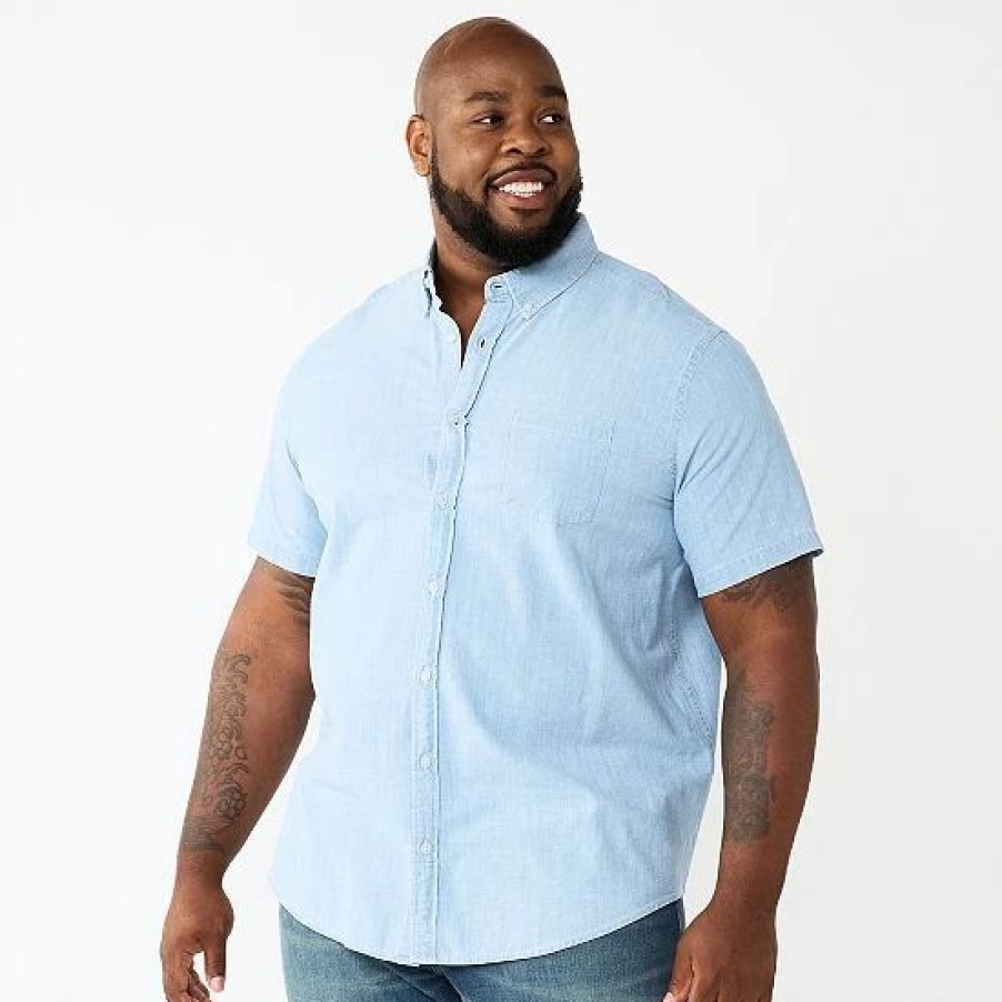 Mens * | Big & Tall Sonoma Goods For Life Button-Down Shirt