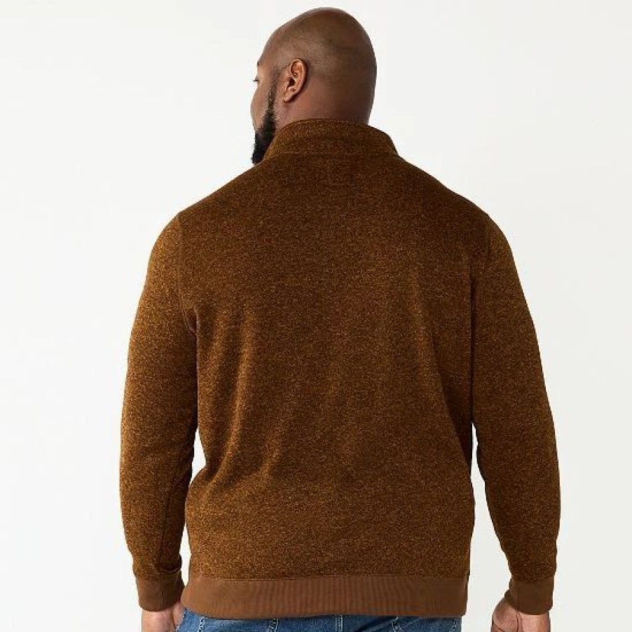 Mens * | Big & Tall Sonoma Goods For Life Full-Zip Fleece Sweater