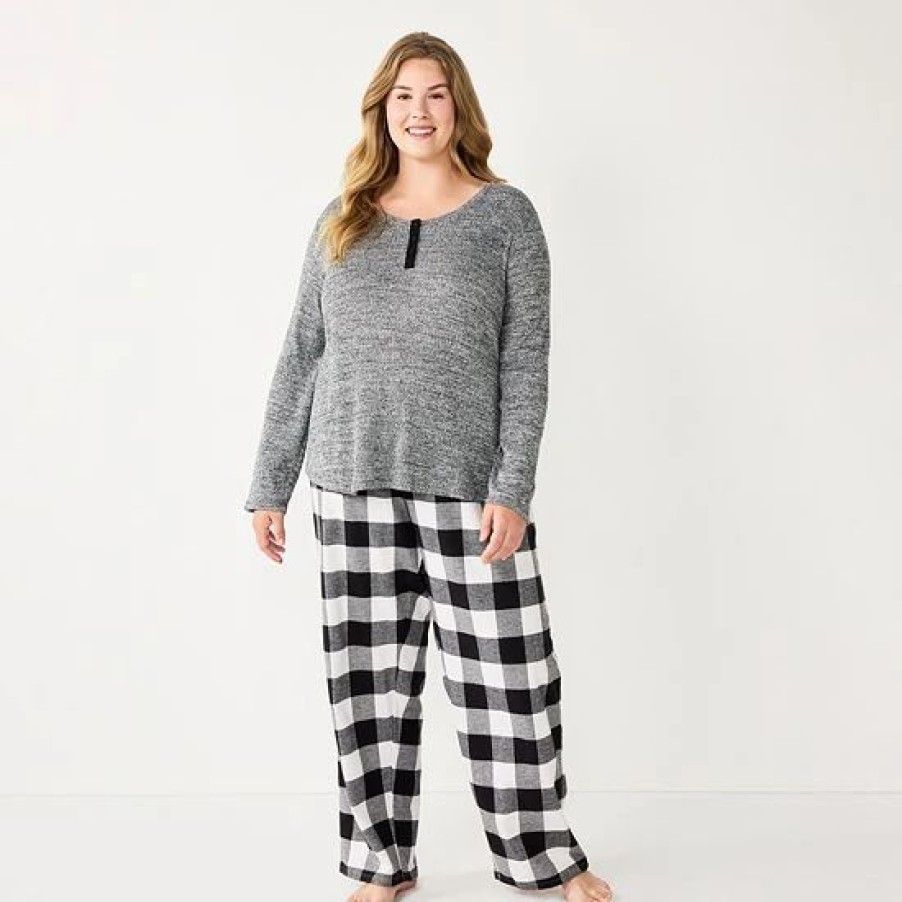 Mens * | Plus Size Sonoma Goods For Life Flannel Pajama Pants & Pajama Top Sleep Set