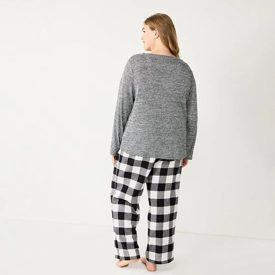 Mens * | Plus Size Sonoma Goods For Life Flannel Pajama Pants & Pajama Top Sleep Set