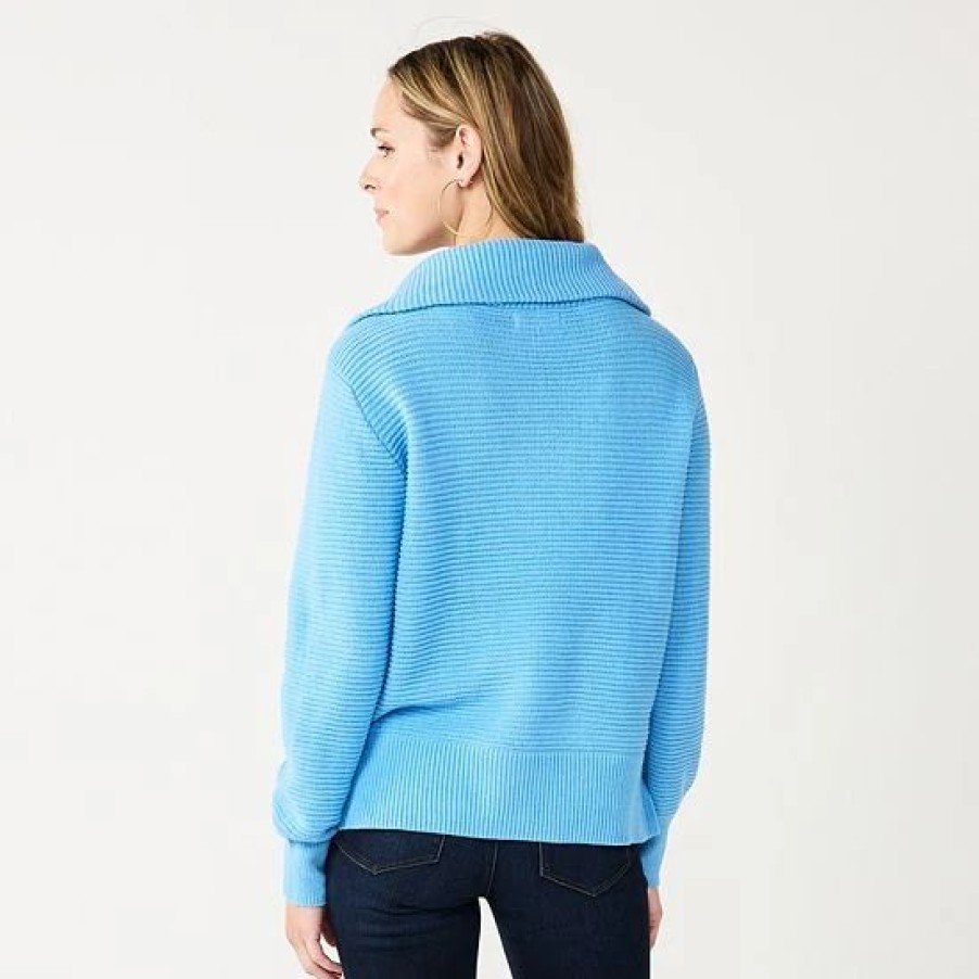 Mens * | Women'S Sonoma Goods For Life Cozy Quarter-Zip Sweater