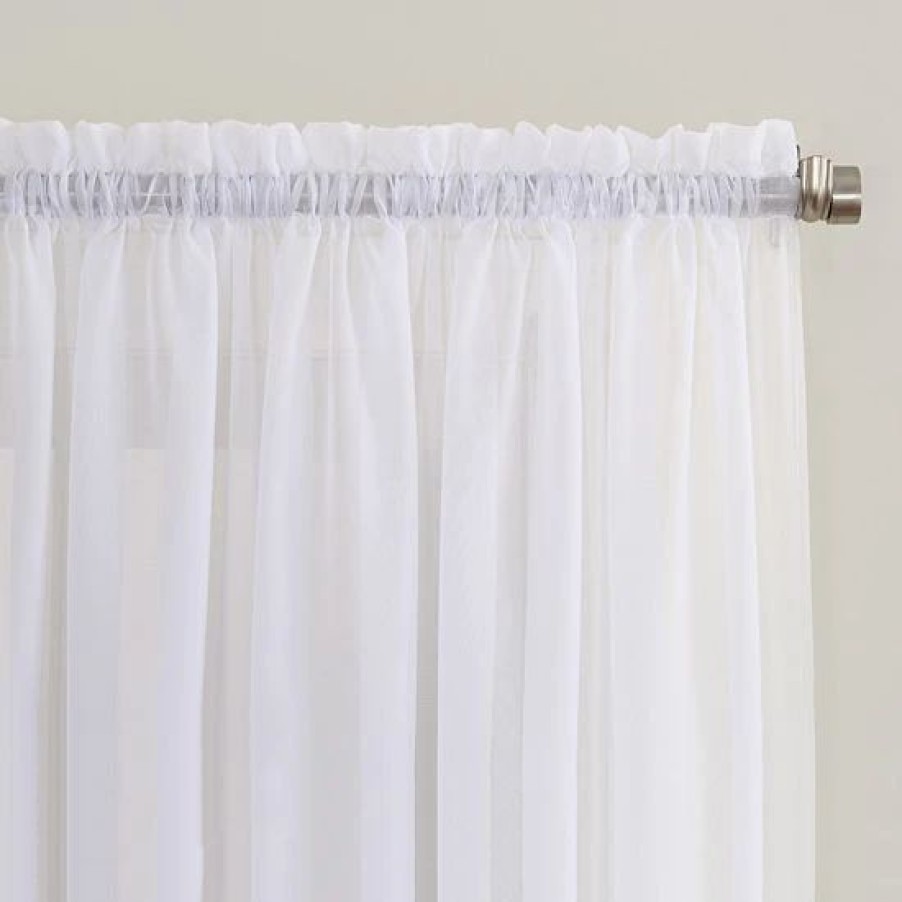 Home Decor * | Sonoma Goods For Life 2-Pack Sheer Voile Window Curtains White