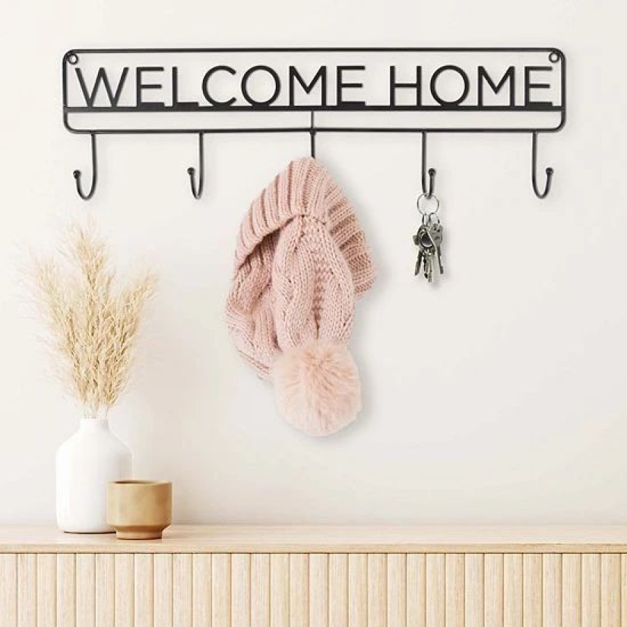 Home Decor * | Sonoma Goods For Life Welcome Home 5-Hook Wall Decor