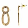 Womens * | Sonoma Goods For Life Gold Tone Grooved Figure Eight Drop Earrings