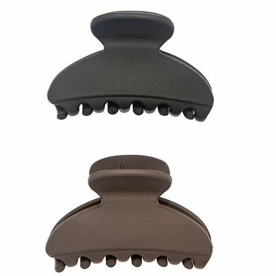 Home Decor * | Sonoma Goods For Life Black & Brown Medium Matte Claw Clip 2-Piece Set