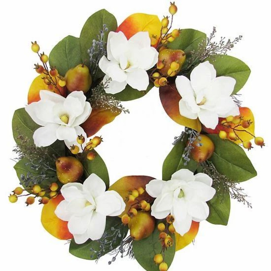 Home Decor * | Sonoma Goods For Life Artificial Magnolia Pear Wreath