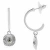 Womens * | Sonoma Goods For Life Organic Radial Textured Coin J Hoop Earrings