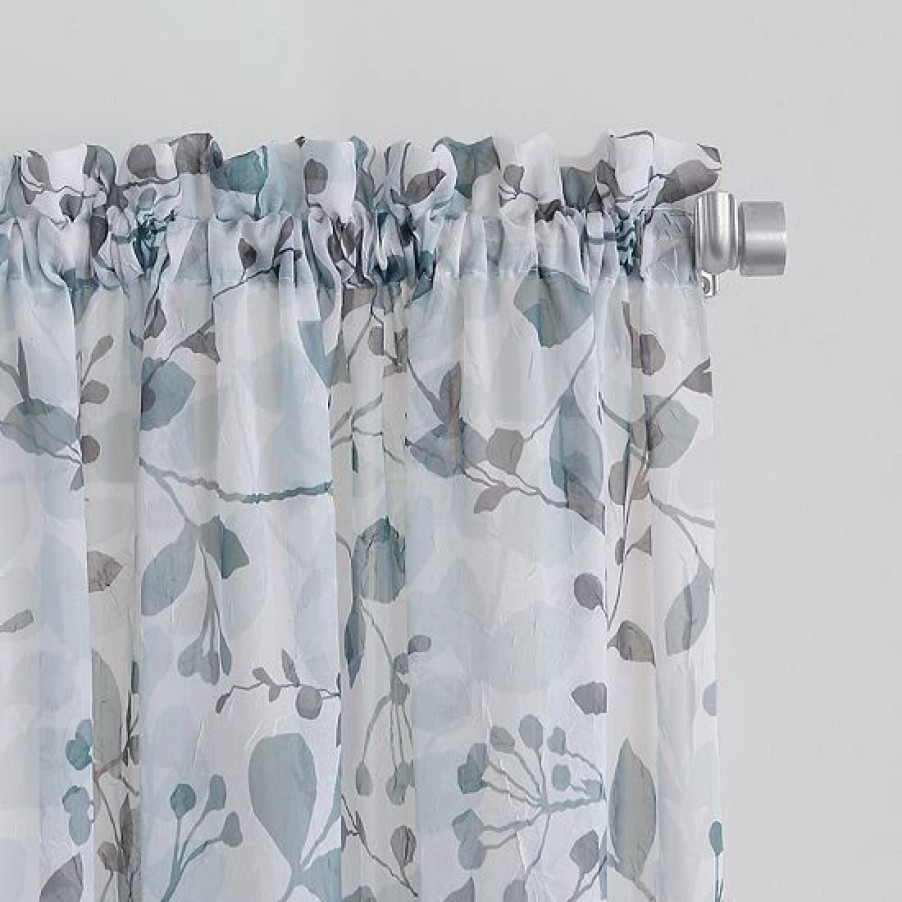 Home Decor * | Sonoma Goods For Life 2-Pack Sheer Crushed Voile Gardener Floral Print Window Curtain