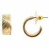 Womens * | Women'S Sonoma Goods For Life Textured Mini J Hoop Earrings