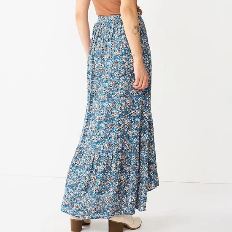 Mens * | Women'S Sonoma Goods For Life Wrap Ruffle Maxi Skirt