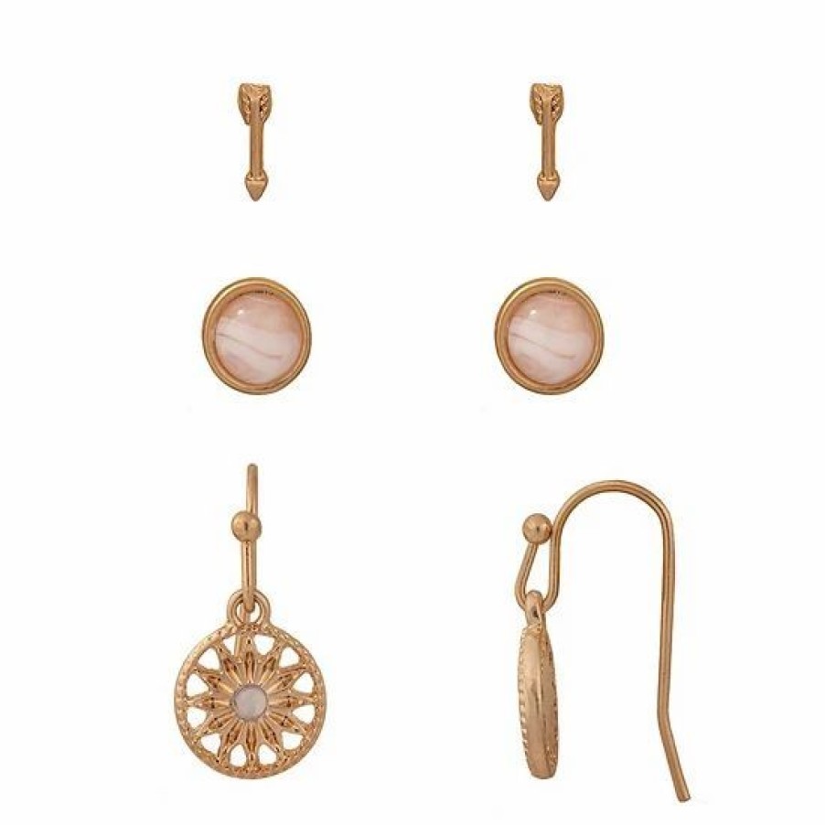 Womens * | Sonoma Goods For Life Whimsy Stud Nickel Free Earrings 3 Pack