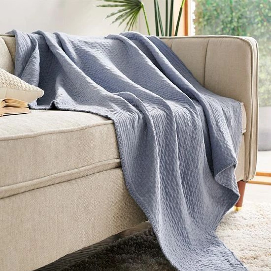 Bed & Bath * | Sonoma Goods For Life Plainweave Chenille Throw Shadow