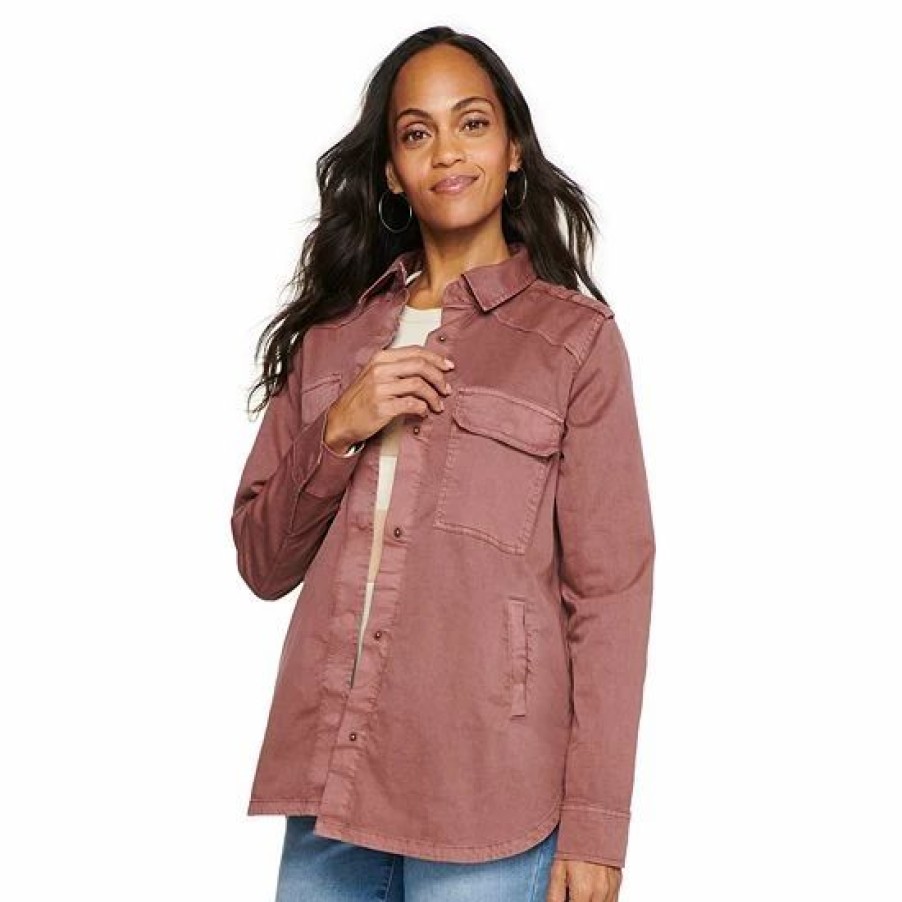 Mens * | Women'S Sonoma Goods For Life Utility Shirt Jacket