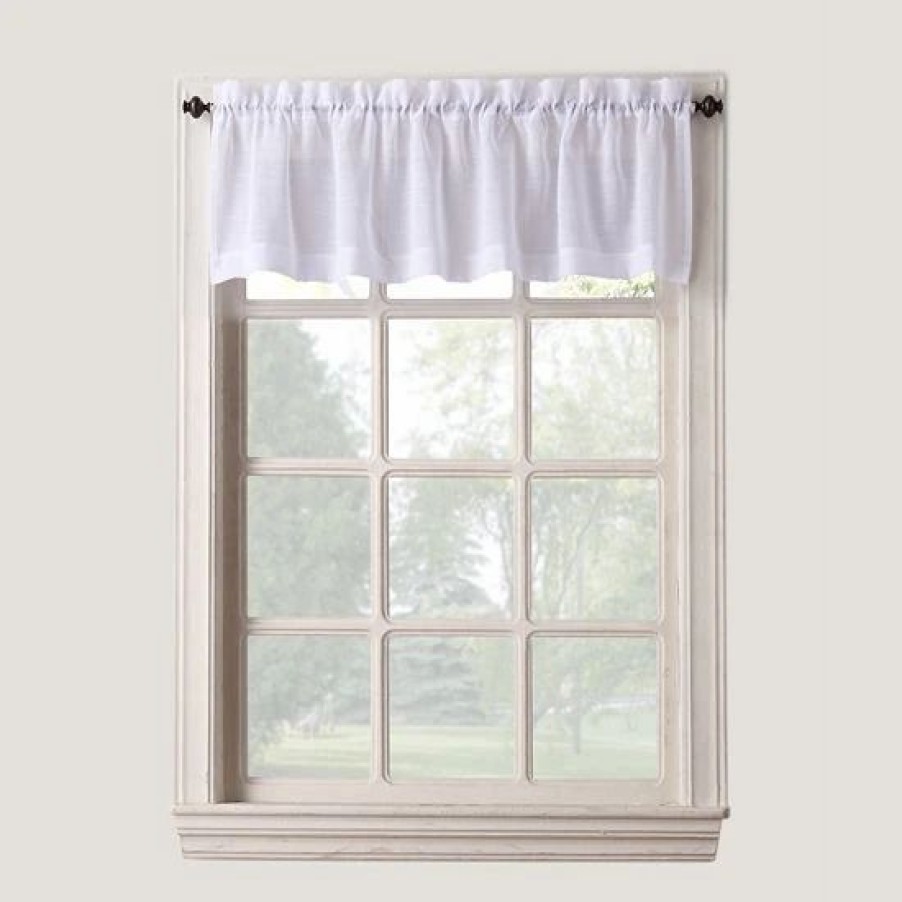 Home Decor * | Sonoma Goods For Life Ayden Linen Blend Tier Window Valance 56" X 14" White