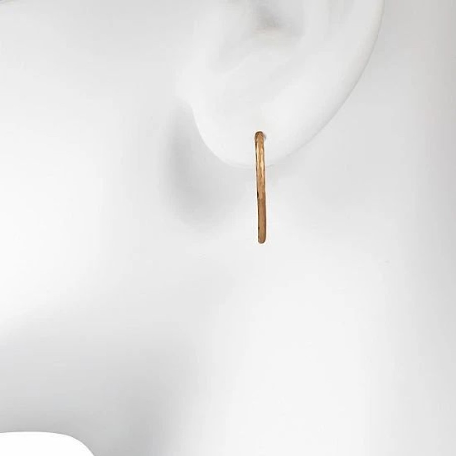 Womens * | Sonoma Goods For Life Textured Nickel Free Gold Hoop Earrings