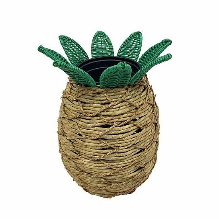 Home Decor * | Sonoma Goods For Life Woven Pineapple Planter Table Decor