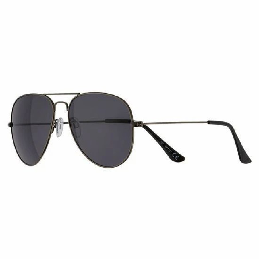 Mens * | Men'S Sonoma Goods For Life 58Mm Metal Aviator Sunglasses Gray