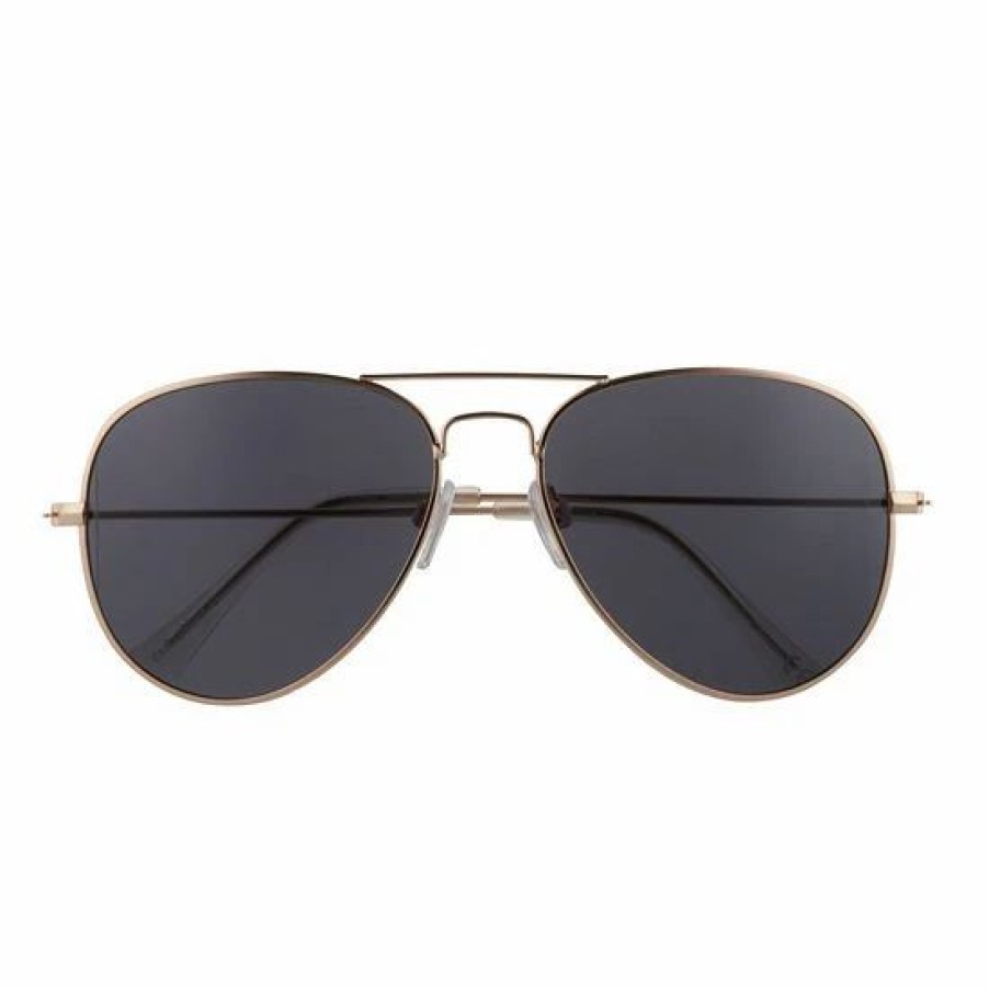 Mens * | Men'S Sonoma Goods For Life 58Mm Metal Aviator Sunglasses Gray