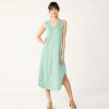 Mens * | Women'S Sonoma Goods For Life Sleeveless Shirttail Knit Midi Dress