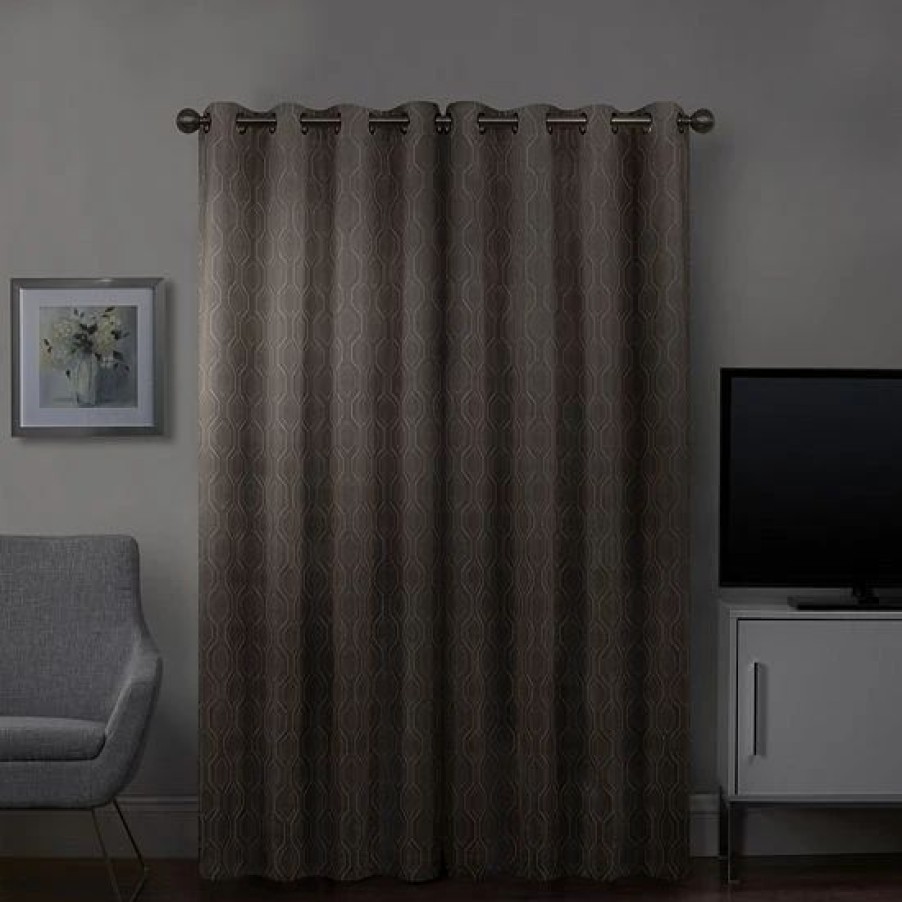 Home Decor * | Sonoma Goods For Life Ultimate Performance Woven Geo 2-Pack 100% Blackout Curtain