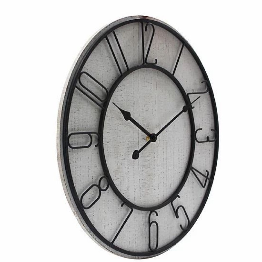 Home Decor * | Sonoma Goods For Life Whitewash Wall Clock